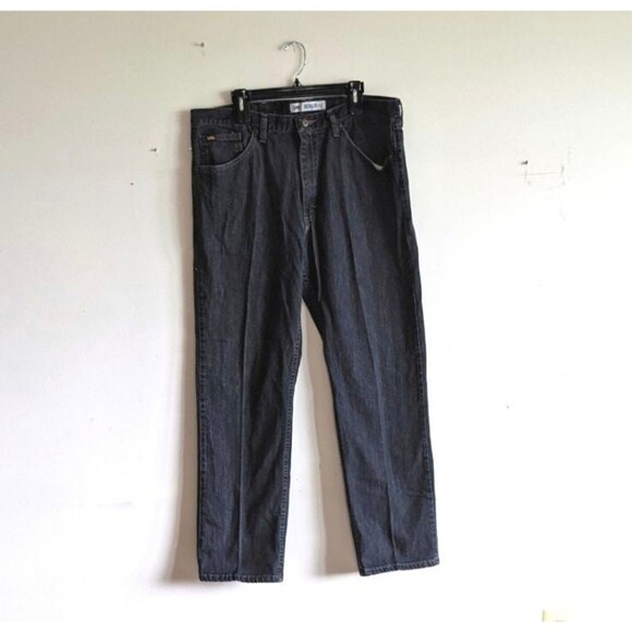 Lee Black Denim Regular Fit Jeans Men's Size 40x32 - Picture 1 of 7